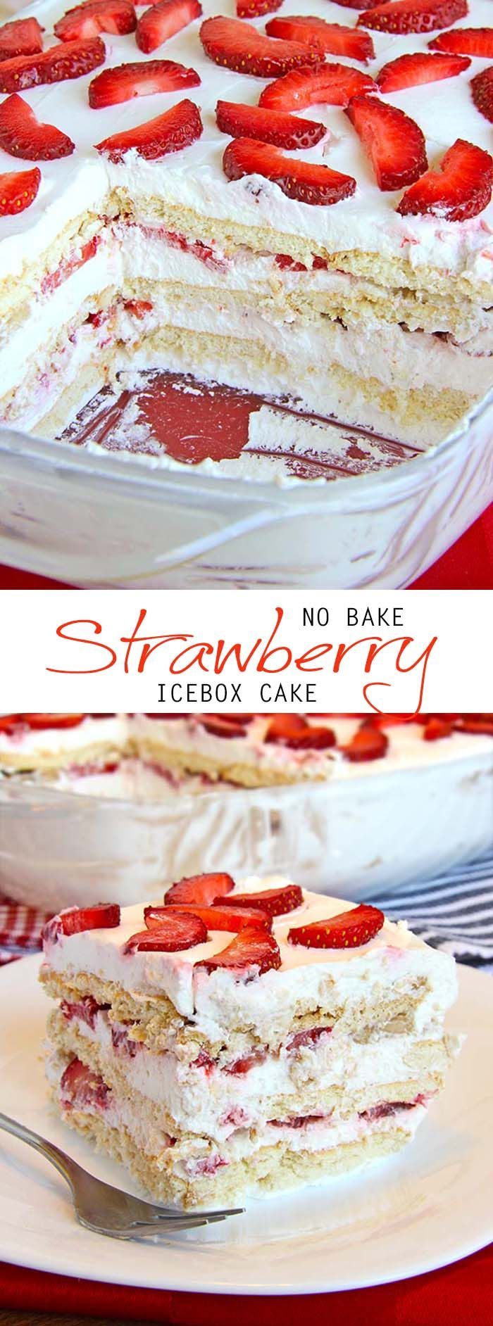 Looking for a quick and easy Spring/Summer dessert recipe? Try out delicious No Bake Strawberry Icebox