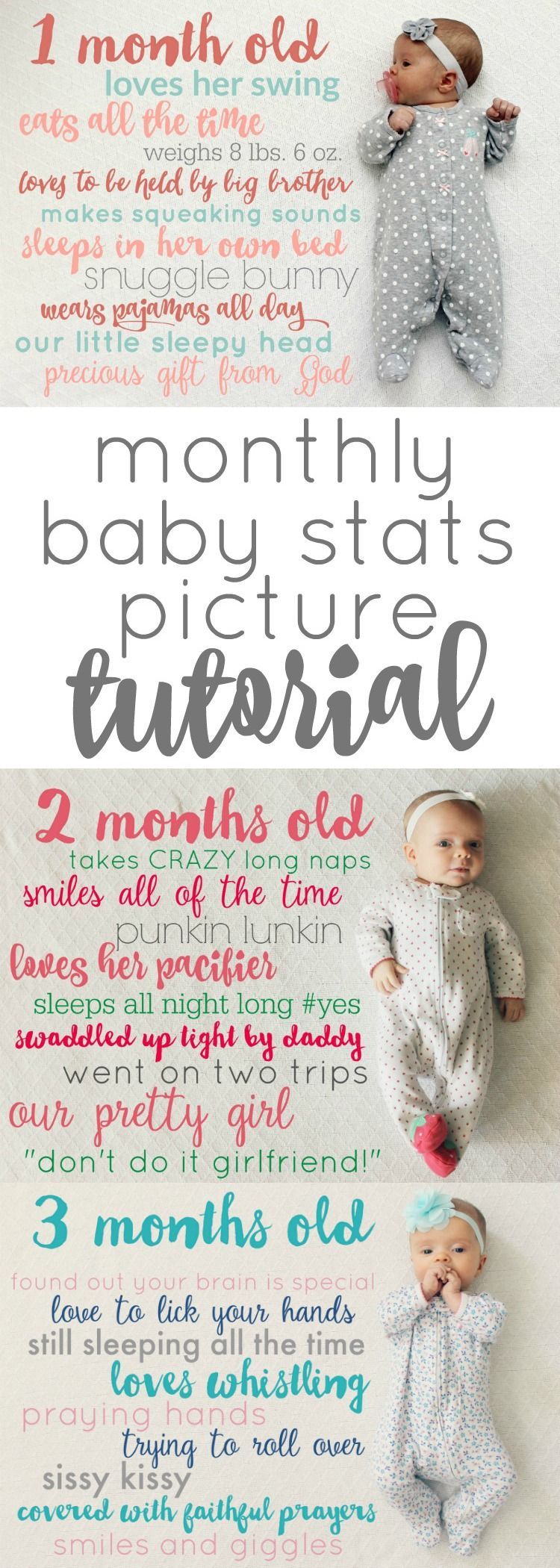 Monthly Baby Stats Picture Tutorial: Child at Heart Blog
