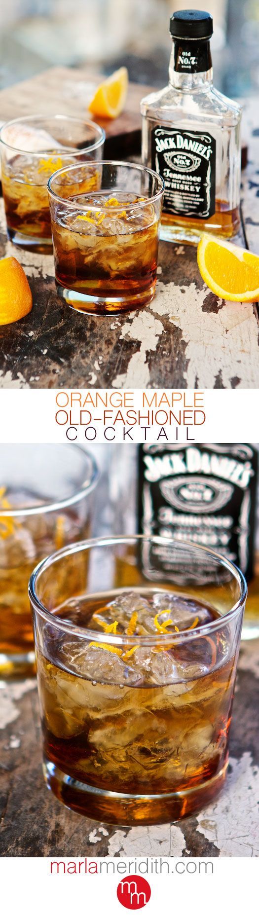 Orange Maple Old-Fashioned Cocktail | A Whiskey Lover’s Drink | MarlaMeridith.com