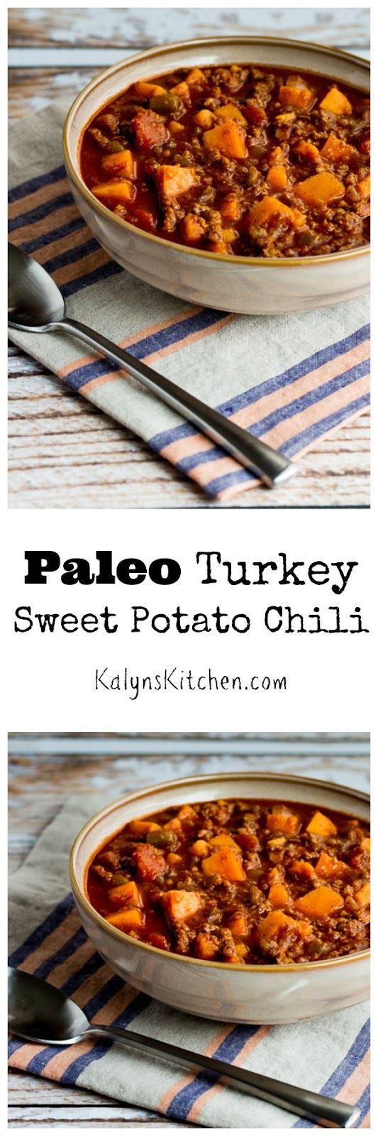 Paleo Turkey Sweet Potato Chili is also gluten-free and dairy-free. If you like savory sweet potato re