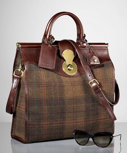 Plaid Carlyle Tote by Ralph Lauren