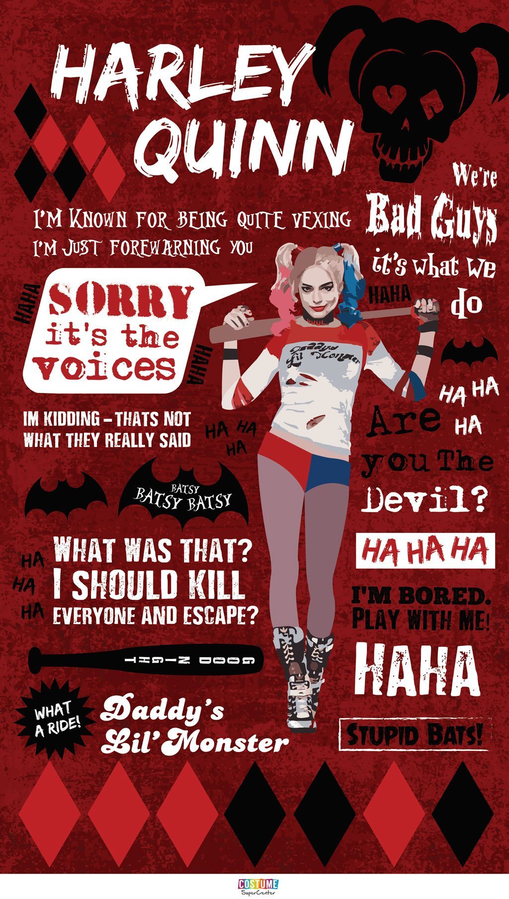 Quotes by the always vexing Harley Quinn in time for the Suicide Squad premiere!