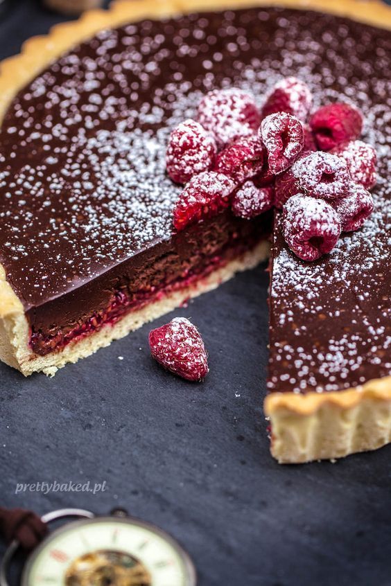 Raspberry chocolate torte