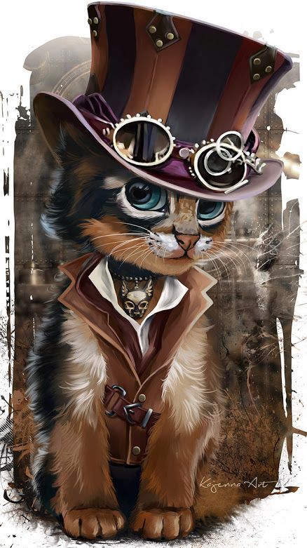Steampunk Kitty by Kajenna