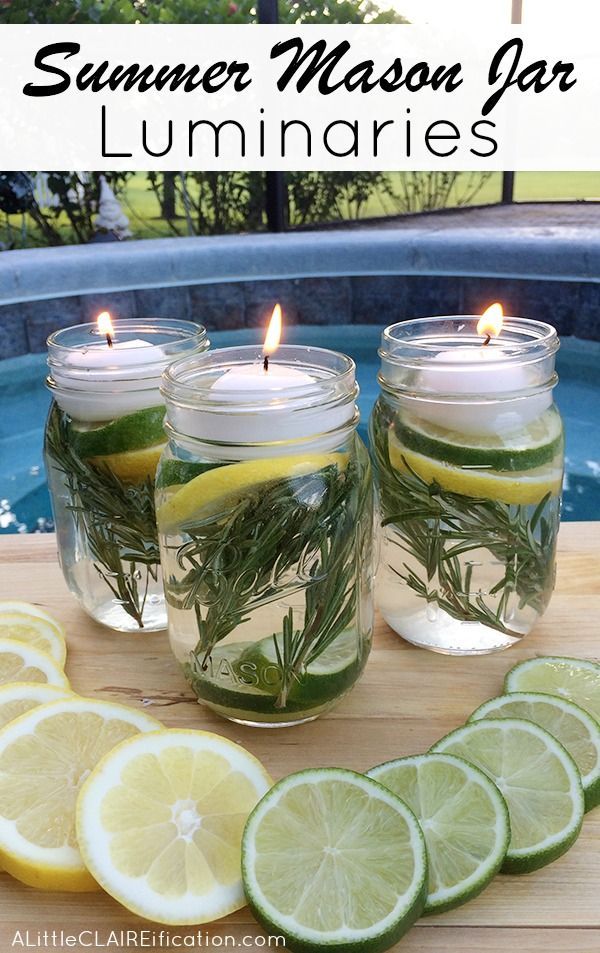 Summer Mason Jar Luminaries – These are not only easy and beautiful they are also a chemical free DIY