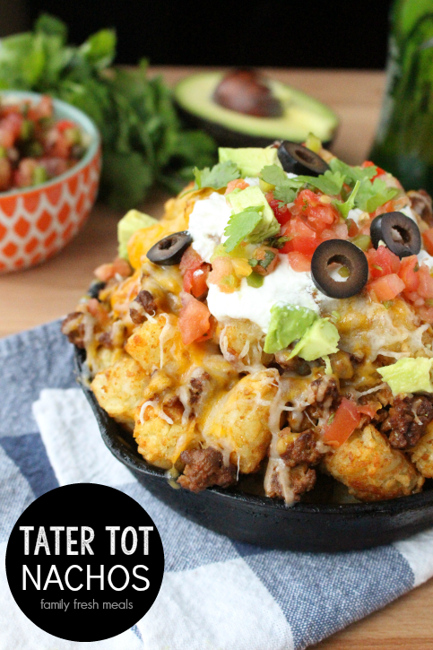 Tater Tot Nachos- made these tonight with 90/10 beef, added a bit of water to taco seasoning (2 tbsp).