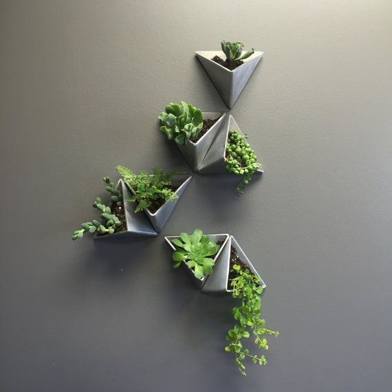 Tessellations //  Set of 5 Aluminum planters.  With limitless arrangement possibilities, each set can