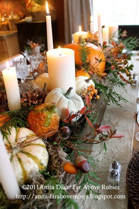 Thanksgiving table | Centerpiece | Wooden box centerpiece | Pumpkins