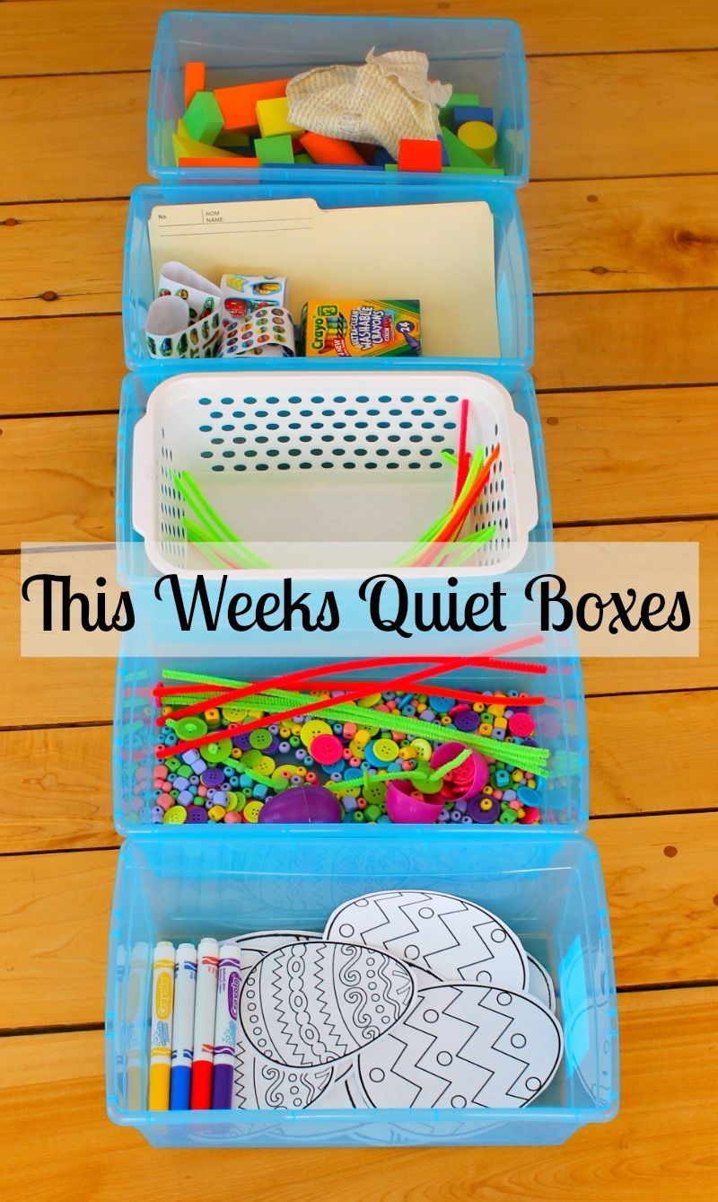 These quiet boxes are simple and perfect for preschoolers. Great busy boxes for rest time, to beat the