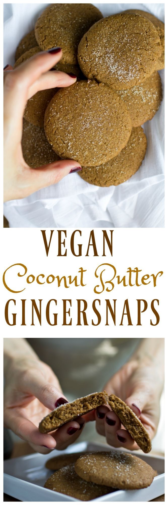 A delicious take on classic gingersnaps. These Vegan Gingersnaps have coconut butt