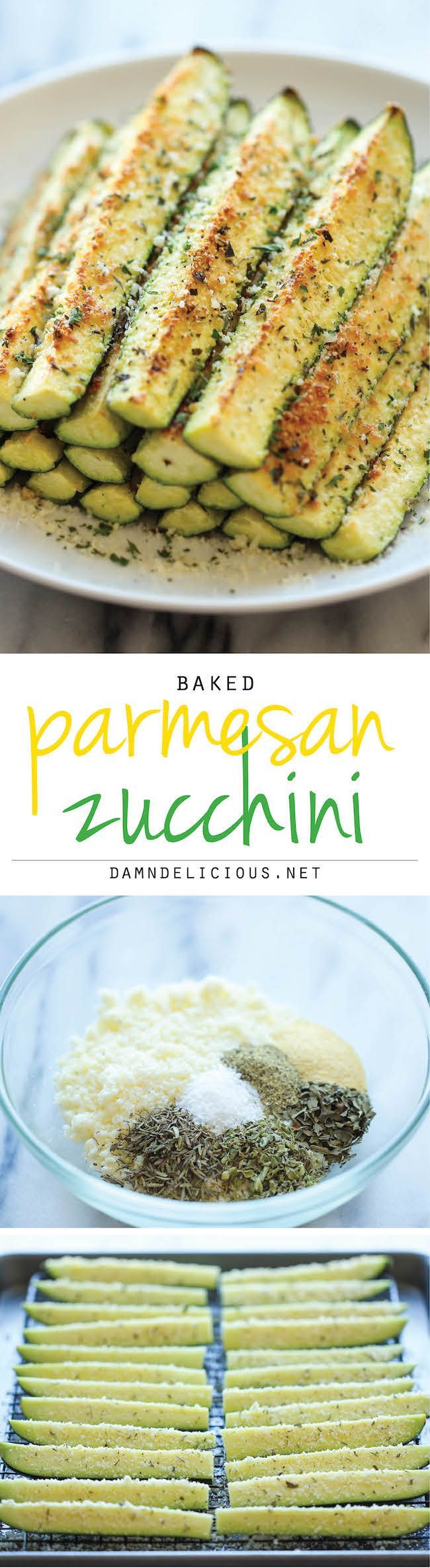 Baked Parmesan Zucchini – Crisp, tender zucchini sticks oven-roasted to perfection. It’s healthy, nutr