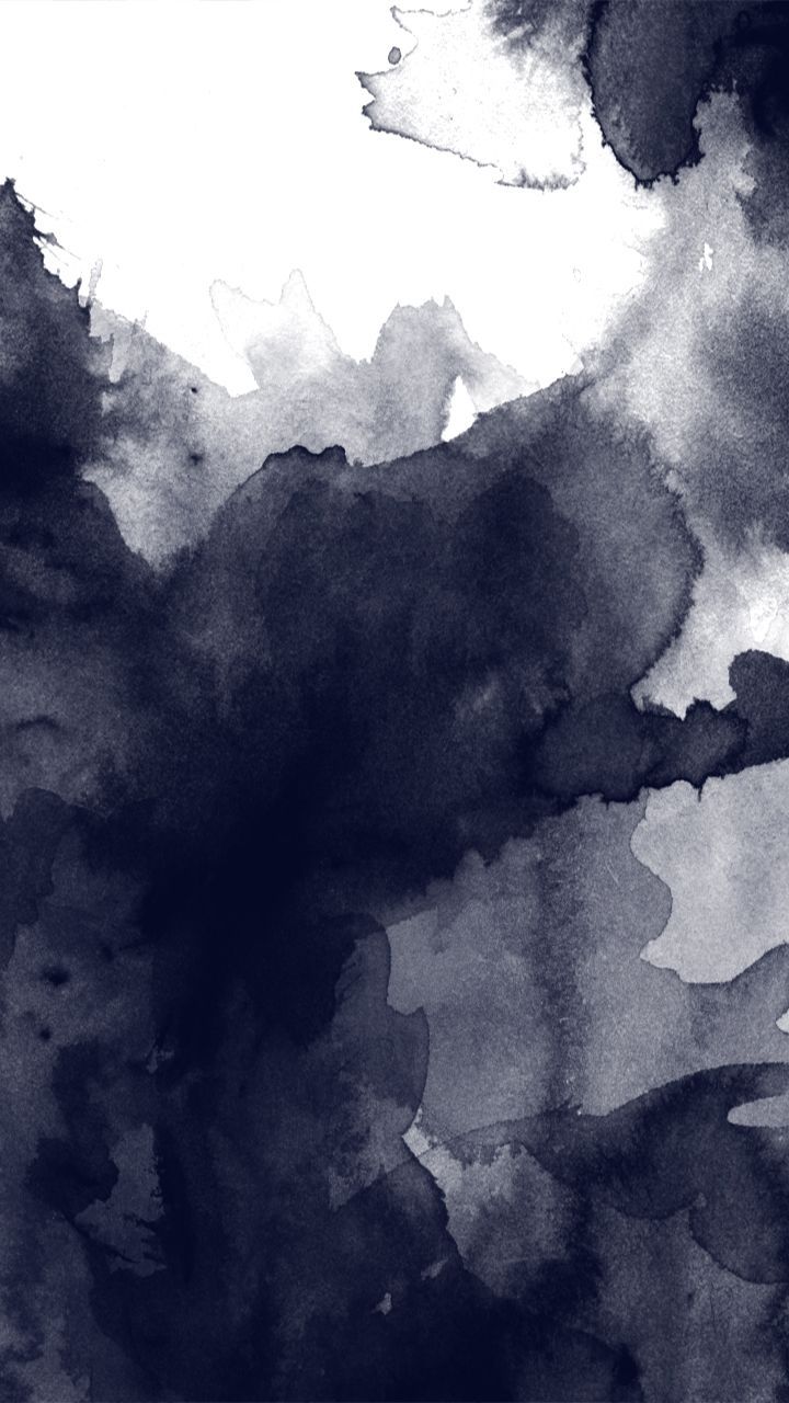 Black and white watercolor abstract art. Tap to see more Watercolor Style iPhone Wallpapers! – @mobile