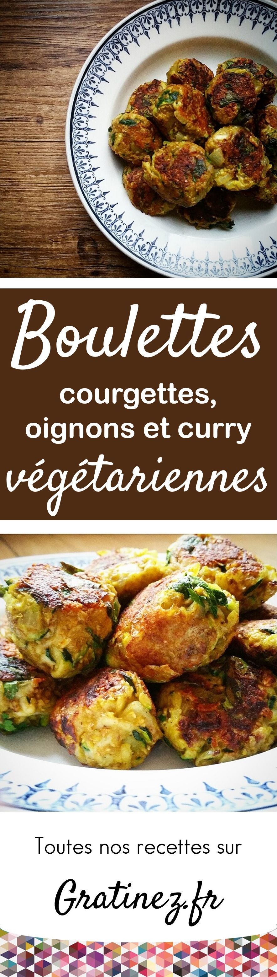 Boulettes végétariennes, courgettes, oignons et curry – Copyright © Gratinez
