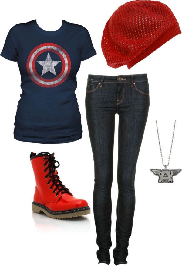 “Captian America All the Way =)” by hounsom on Polyvore