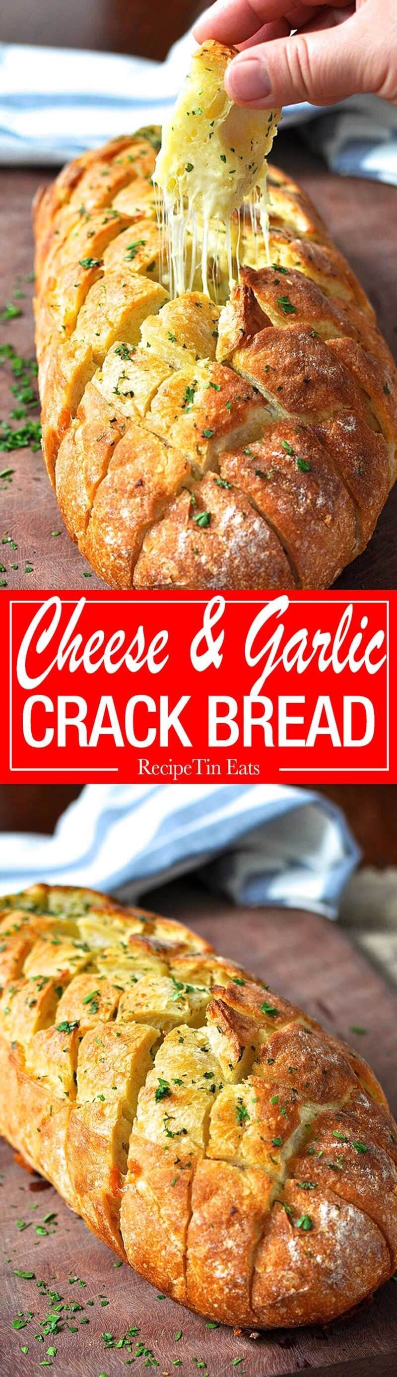 Cheese and garlic crack bread – this cheesy garlic bread is outta this world…