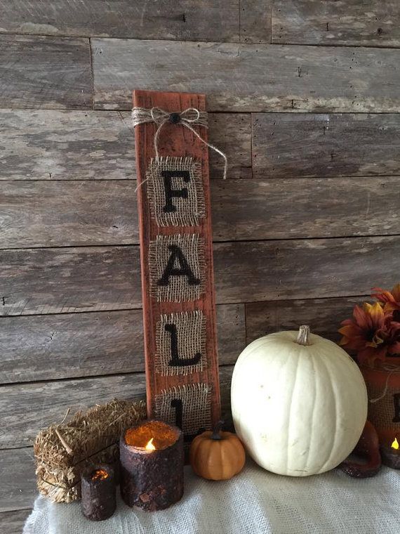 Fall Decor, Rustic Fall Wood Pallet Sign by Country Clutter.