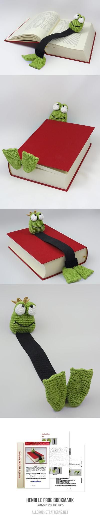 Henri Le Frog Bookmark Crochet Pattern More