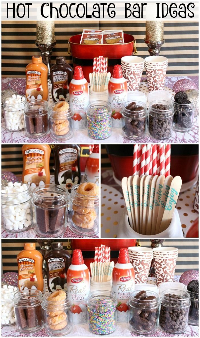Hot Chocolate Bar Ideas – delicious hot chocolate mix-in ideas perfect for holidays parties!