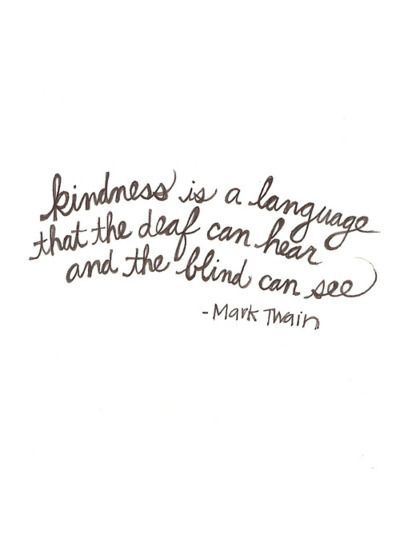Kindness is universal