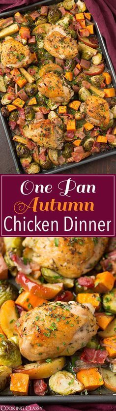 One Pan Autumn Chicken Dinner