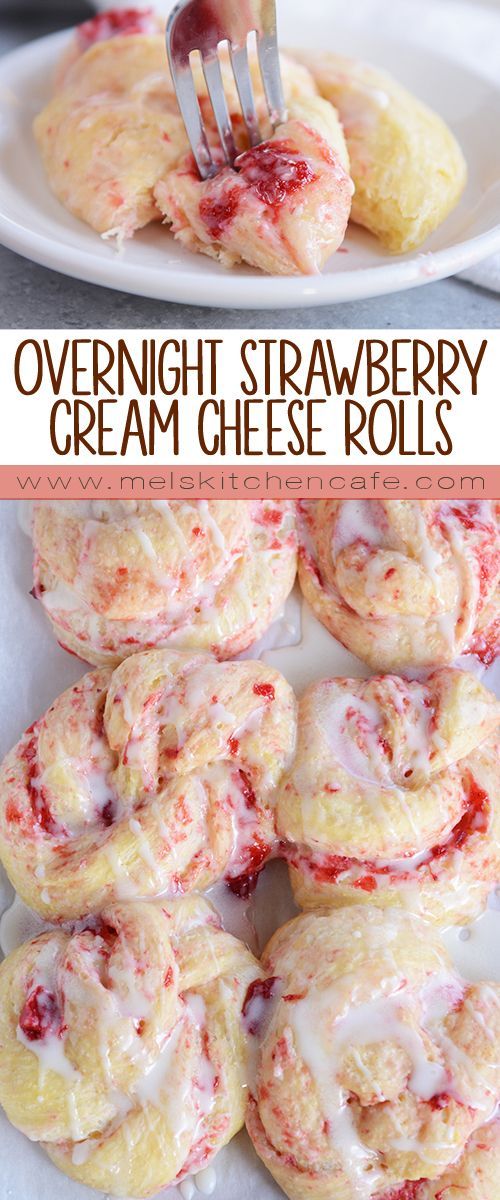 Overnight Strawberry Cream Cheese Sweet Rolls.