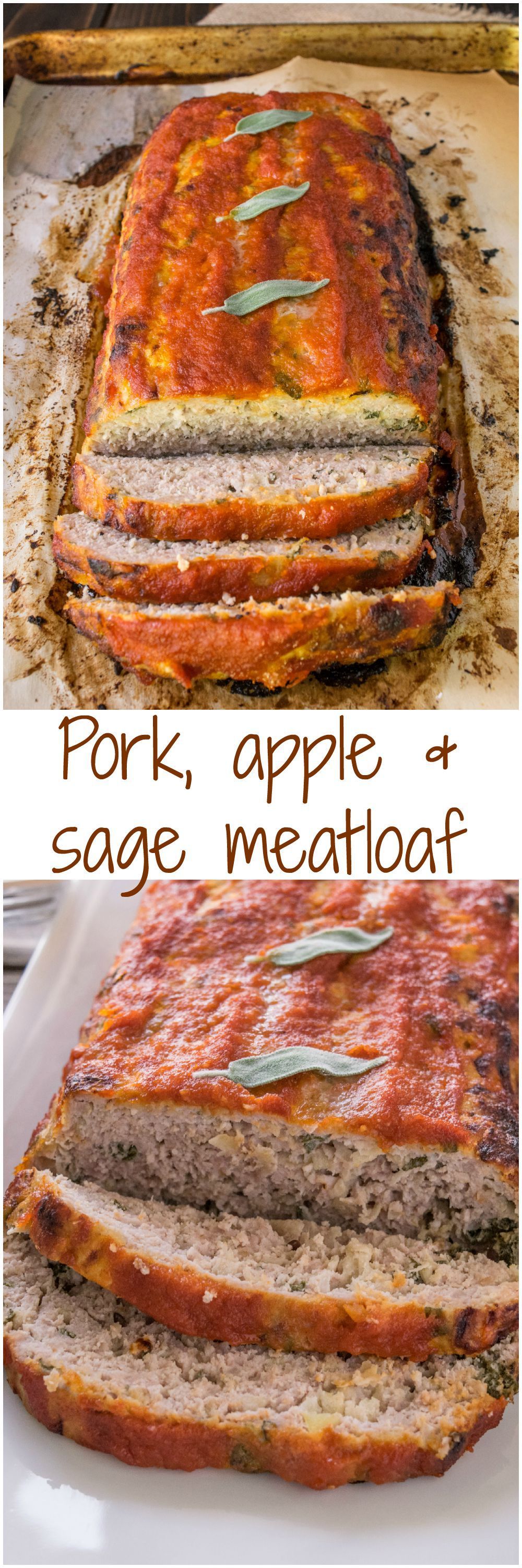 Pork, apple & sage meatloaf. Delicious Autumn flavors in a comforting…