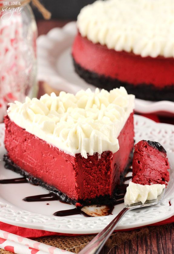 Red Velvet Cheesecake – So incredibly smooth and creamy! Has the flavor and tang of red velvet cake, b