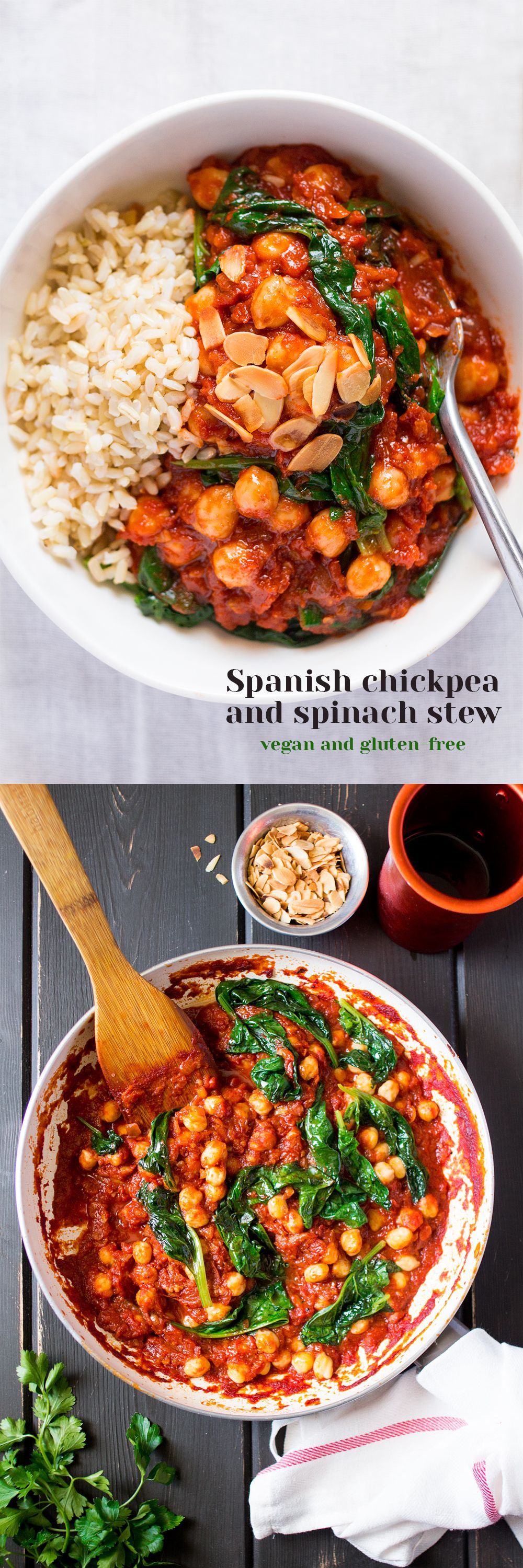 Spanish chickpea and spinach stew