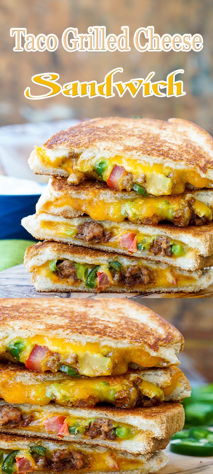 Taco Grilled Cheese… delicious as is but eve better dipped in one of SBRs many dipping sauces.