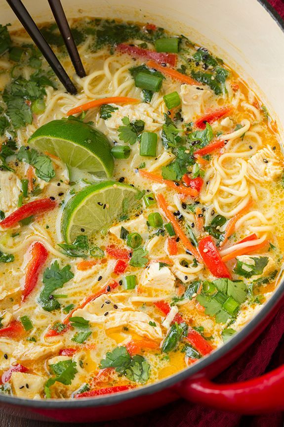 Thai Chicken Ramen | Cooking Classy With a link to buy the delicious ramen noodels