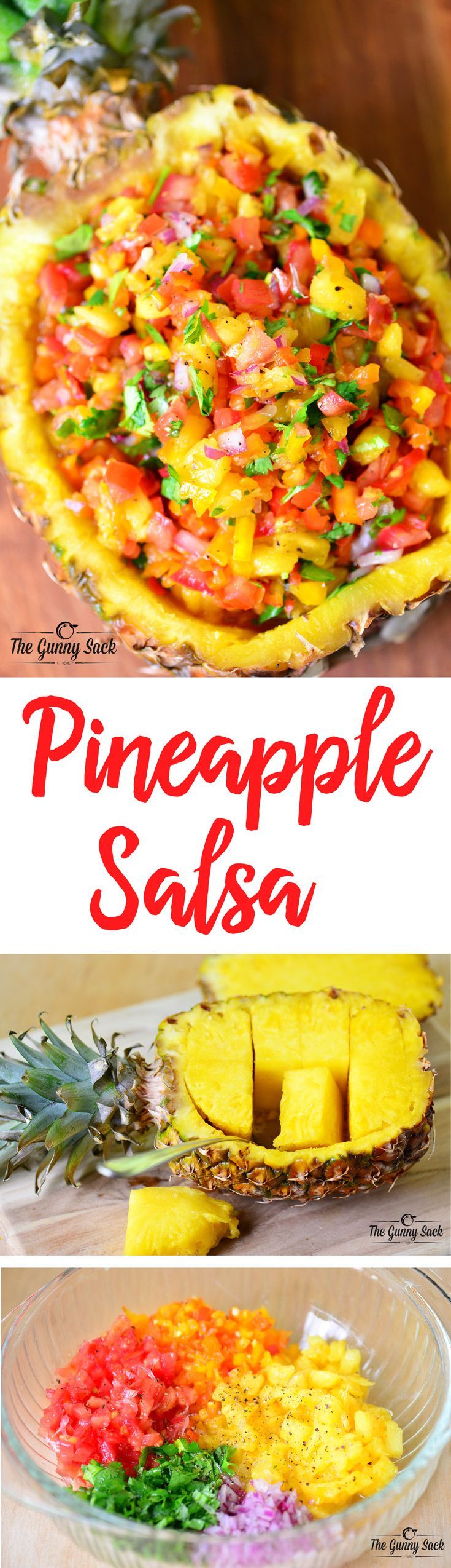 This pineapple salsa recipe has a delicious combination of sweet and spicy. It can be served with gril