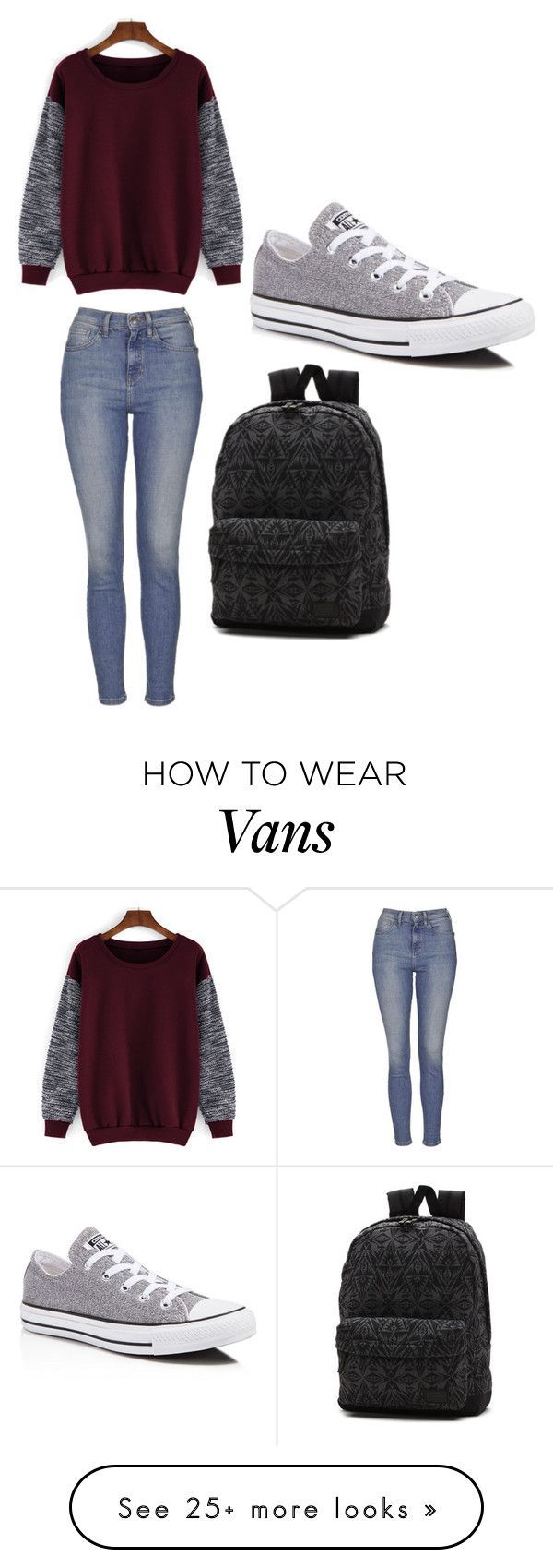 “Untitled #1437” by cynthiamonica on Polyvore featuring Topshop, Converse, Vans, women’s clothing, wom
