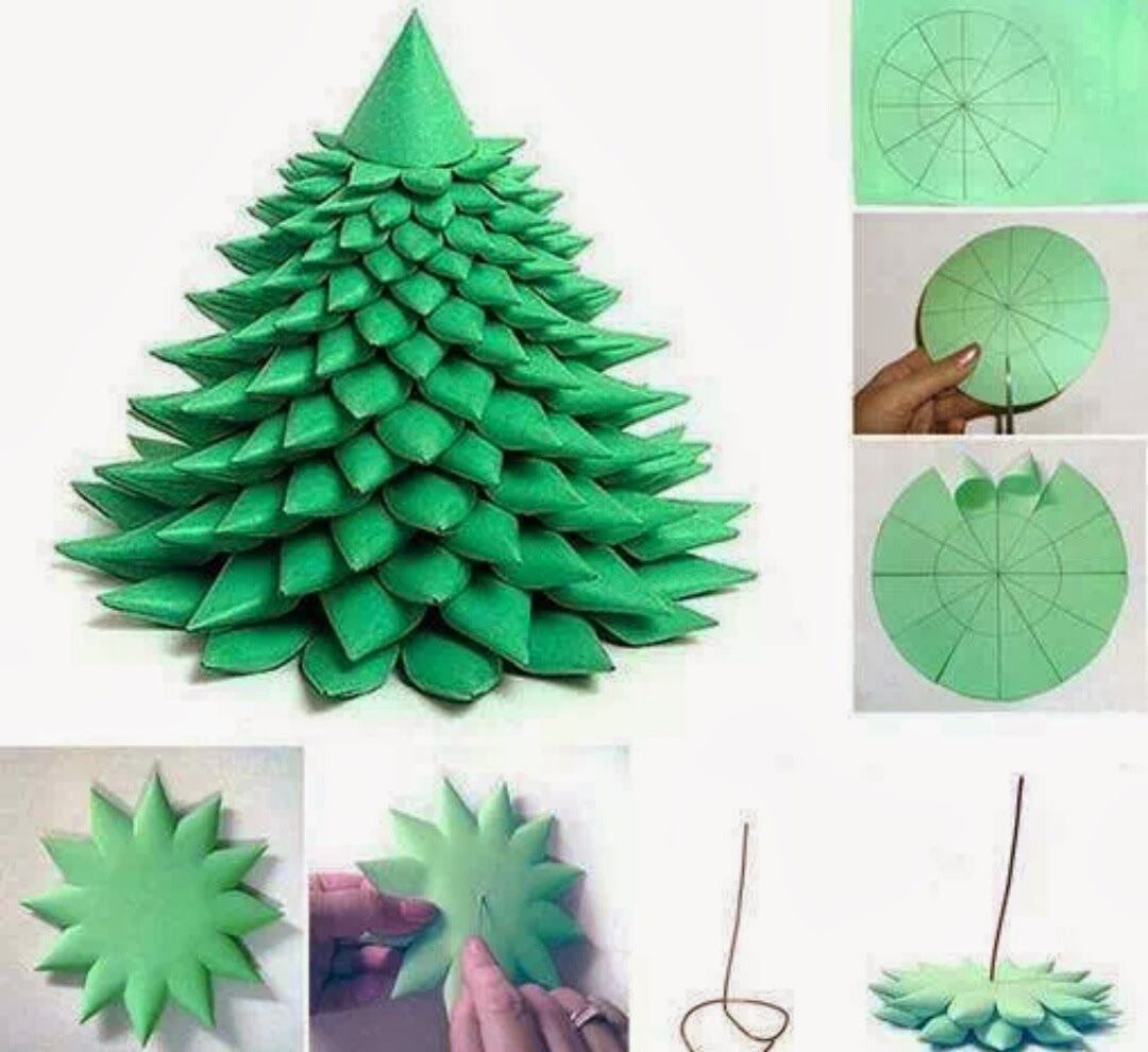DIY Layered Paper Christmas Tree Free Template -   Best DIY Christmas Tree Ideas