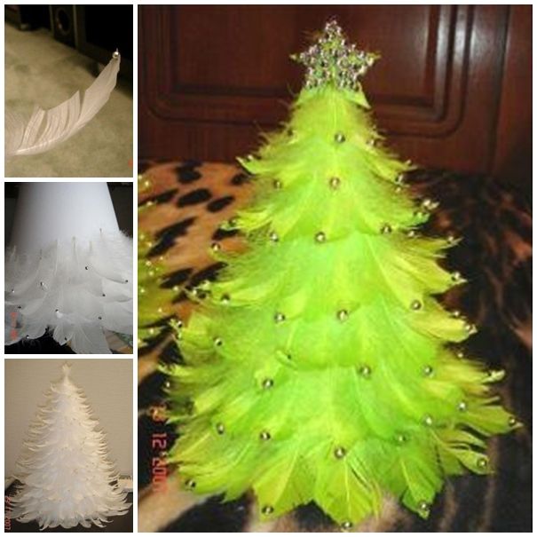 Wonderful DIY Unique Feather Christmas Tree -   Best DIY Christmas Tree Ideas