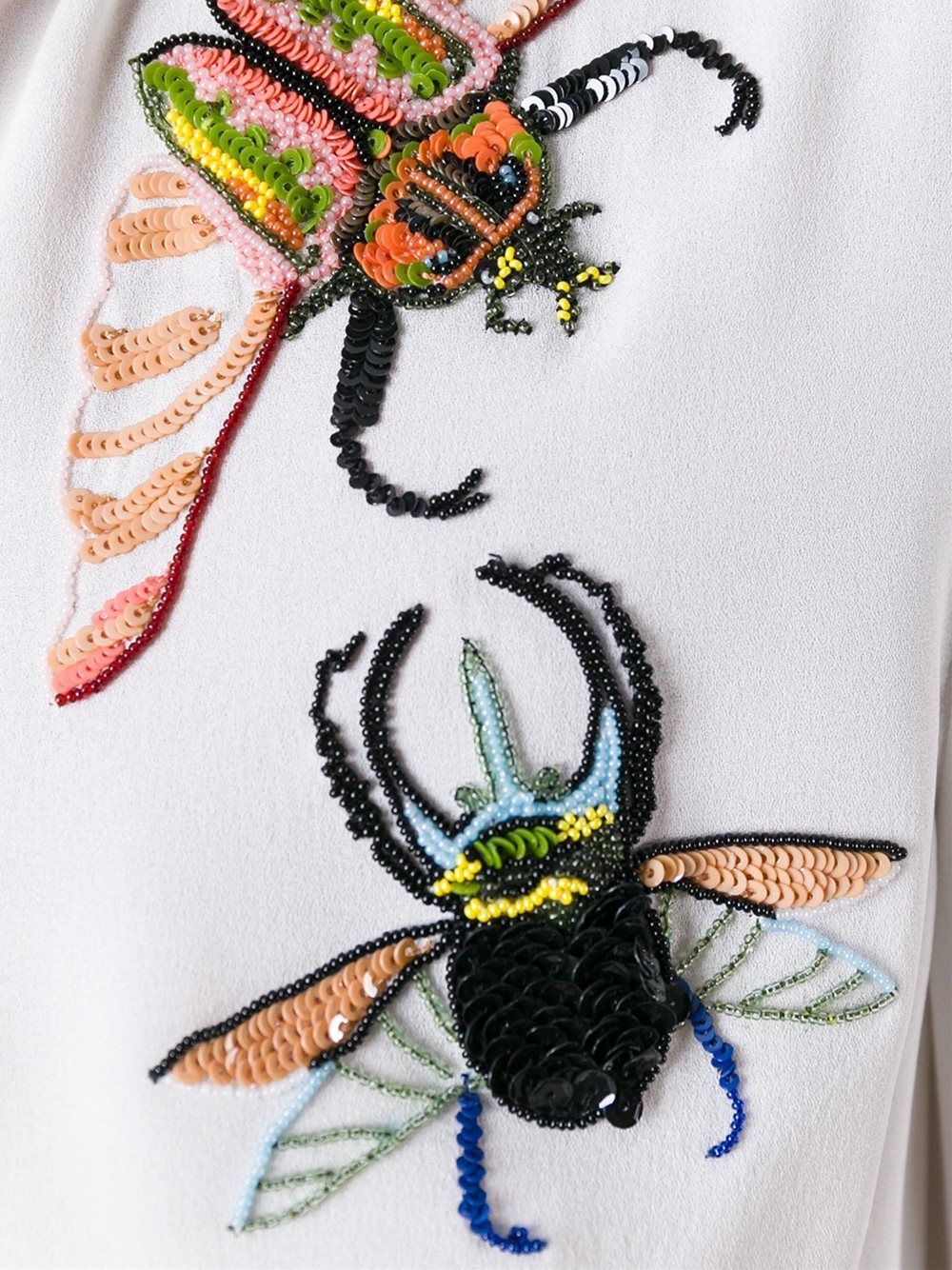 Alexander McQueen embellished insect shirt