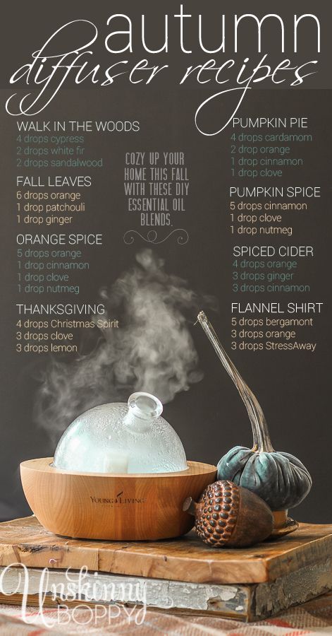 DIY essential oil diffuser blends for fall.
