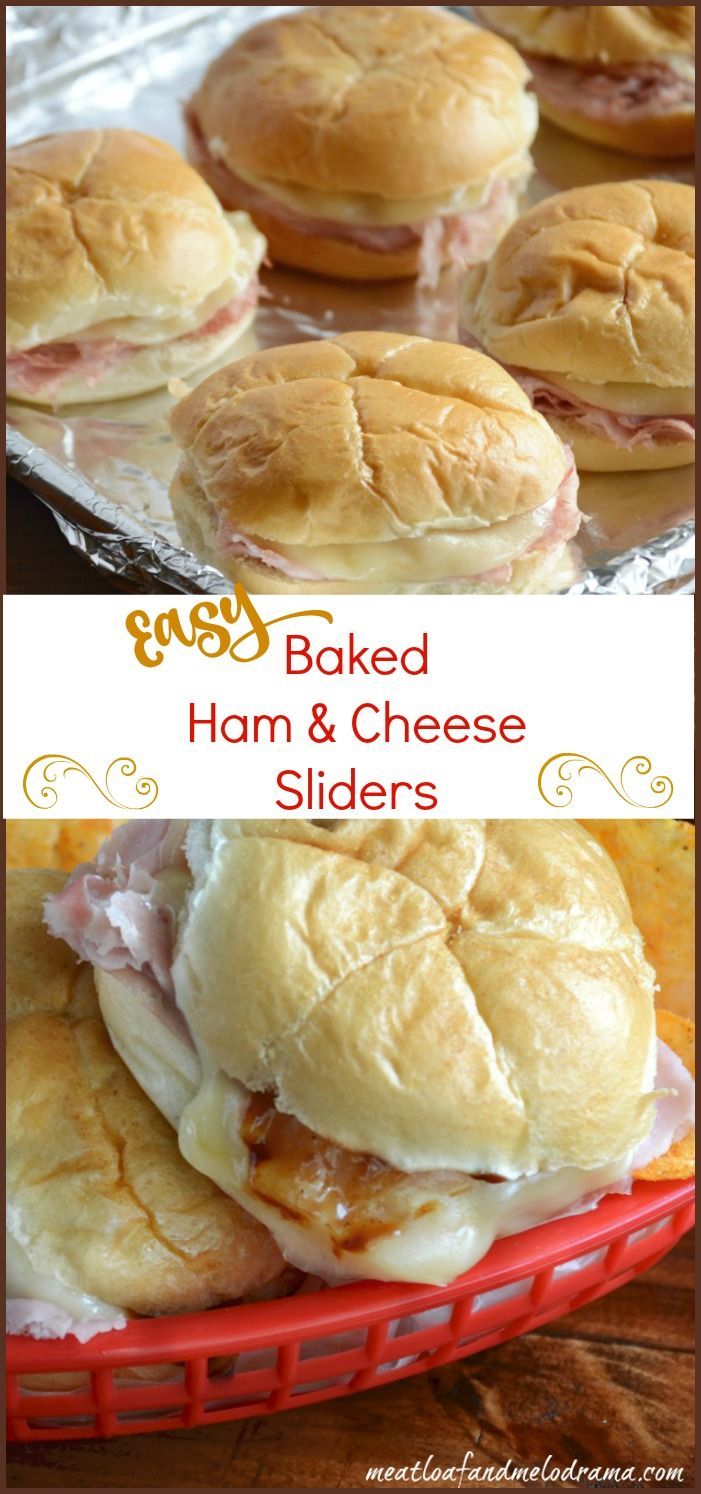 Easy baked ham and cheese sliders are made with deli ham and provolone cheese and