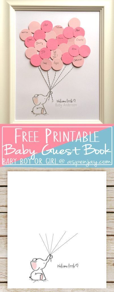 Free Elephant Baby Shower Guest Book Printable. SUPER cute! And you can even custo