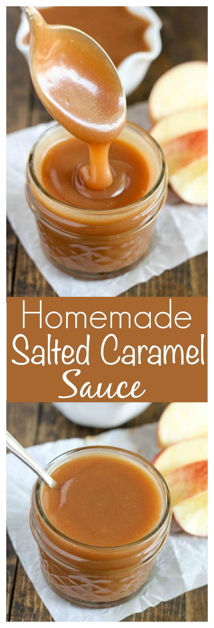 Homemade Salted Caramel Sauce  perfect for topping on ice cream or almost any dess