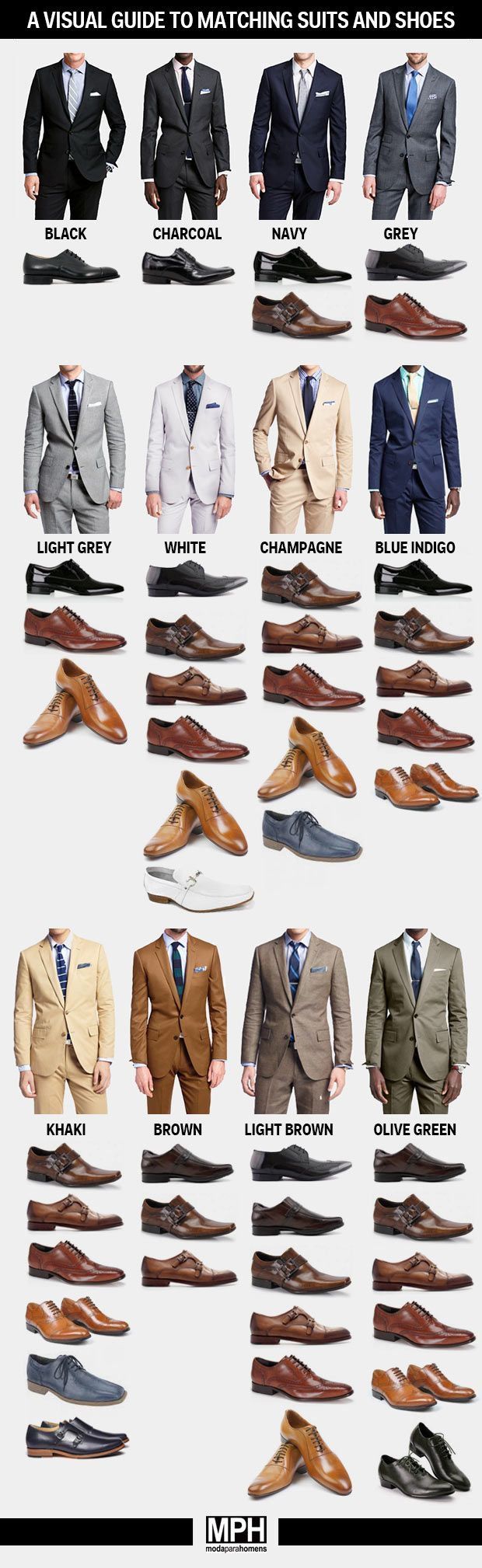 How to pick the perfect pair of shoes for every color suit  Read more: www.busines