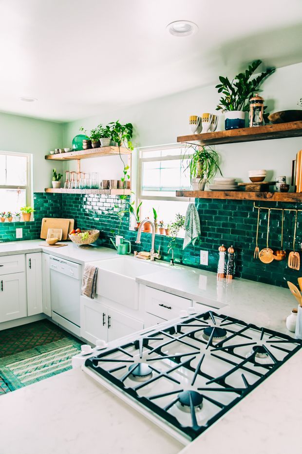 Justinas Boho Kitchen before and after | The Jungalow