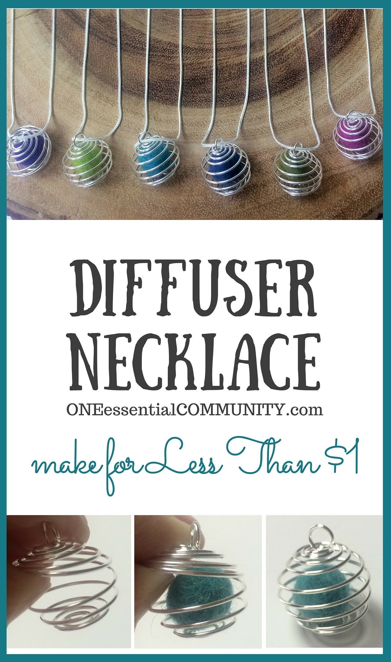 Make your own essential oil diffuser necklace for less than 1 buck each and in…