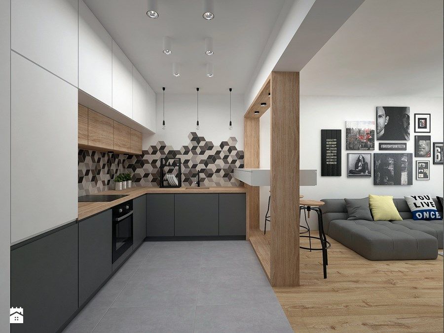 Mieszkanie – 40 m2 – Kuchnia, styl skandynawski – zdjęcie od BIG IDEA studio proj