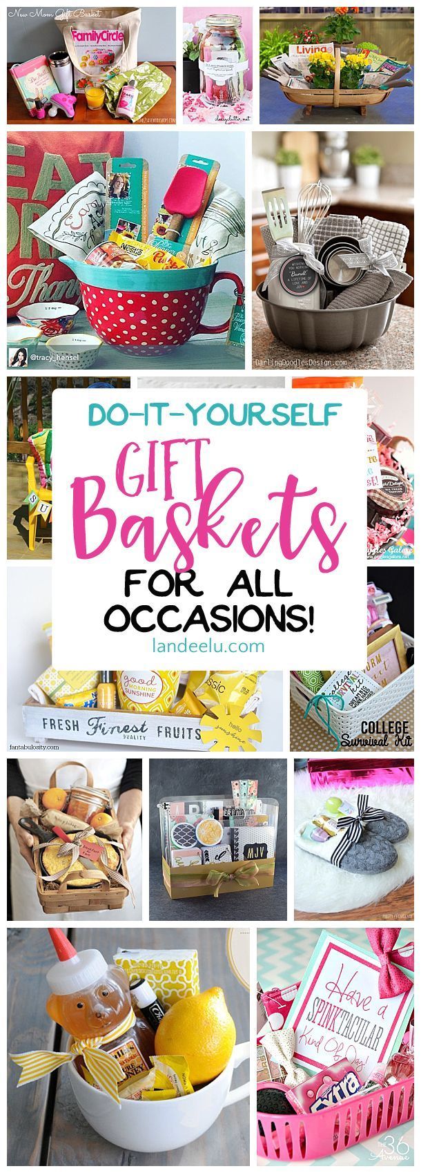 Put together a gift basket for any occasion and make someones day! Easy do it