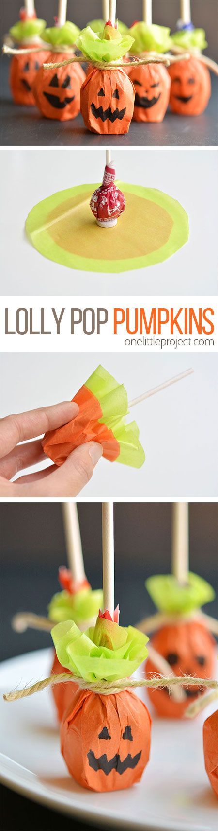 These pumpkin lolly pops are SO EASY to make and theyre completely adorable!