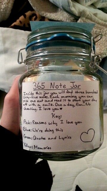 365 note jar gift for boyfriend www.ladiesbliss.com