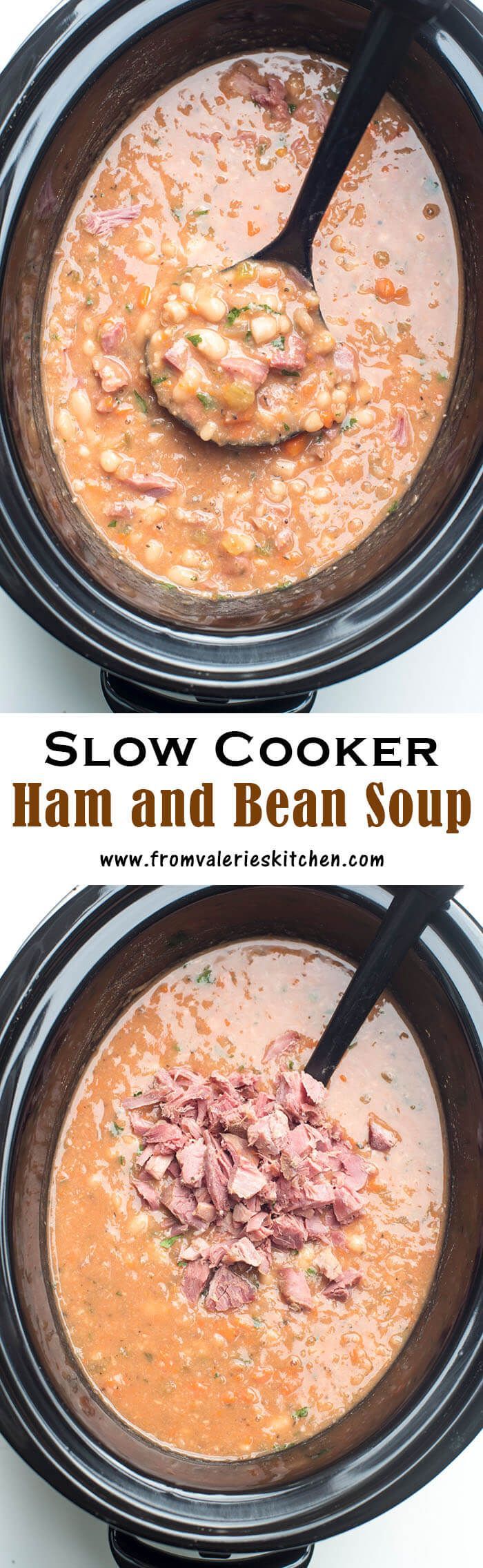 A great way to make use of the ham bone from your holiday ham. This Slow Cooker Ha