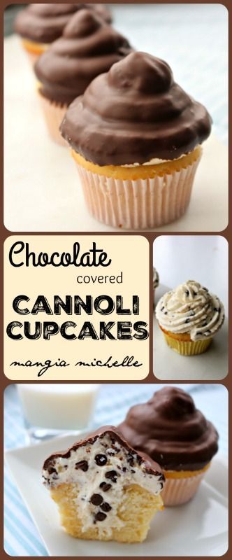 Chocolate covered cannoli cupcakes are a delicious and impressive dessert. They ar