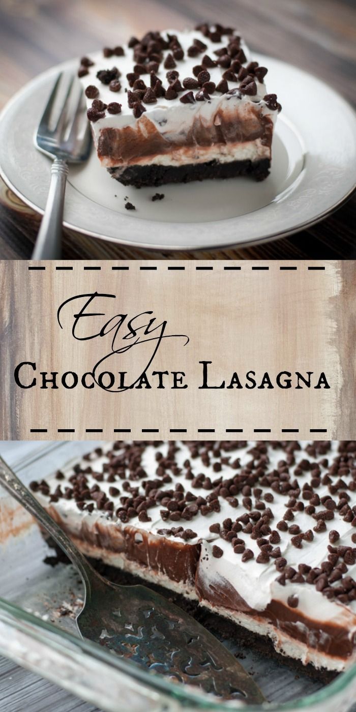 Chocolate Lasagna – a super easy irresistible chocolate layered dessert topped wit