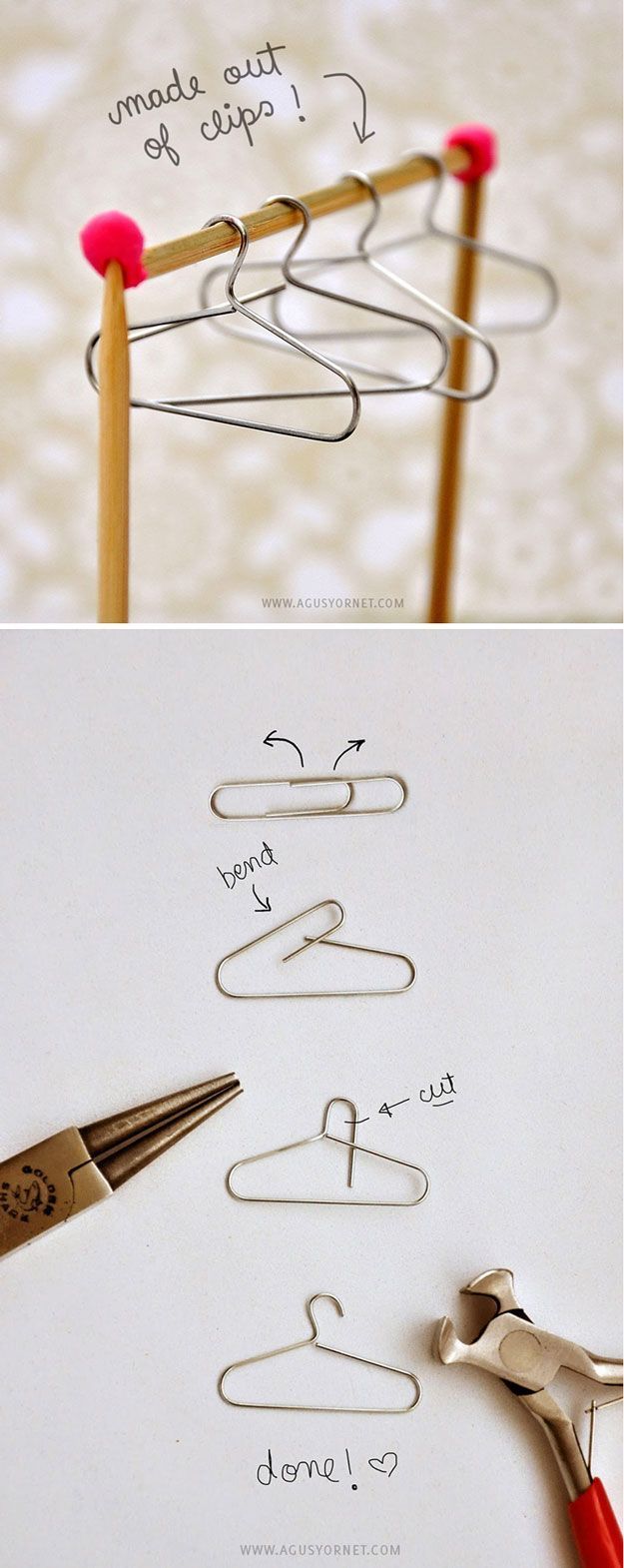 Cool Mini Homemade Crafts and Scrapbook Ideas | DIY Mini Hangers by DIY Ready at d